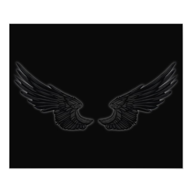 Falln Black Angel Wings Photo Print (Front)