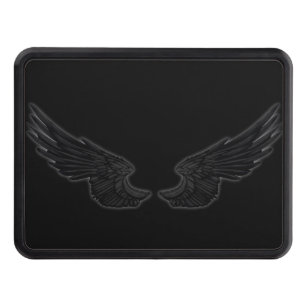 Falln Black Angel Wings Tow Hitch Cover