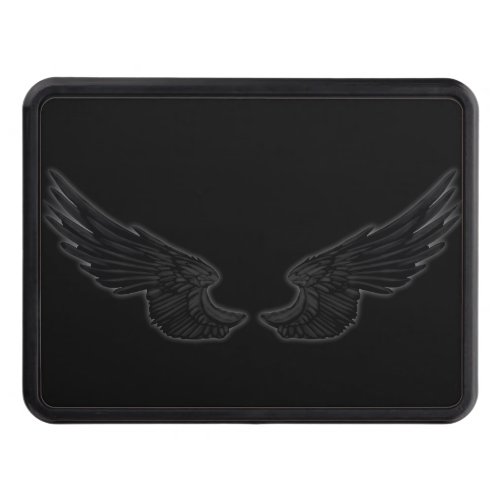 Falln Black Angel Wings Tow Hitch Cover