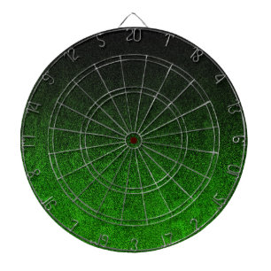 Falln Black & Green Glitter Gradient Dartboard With Darts