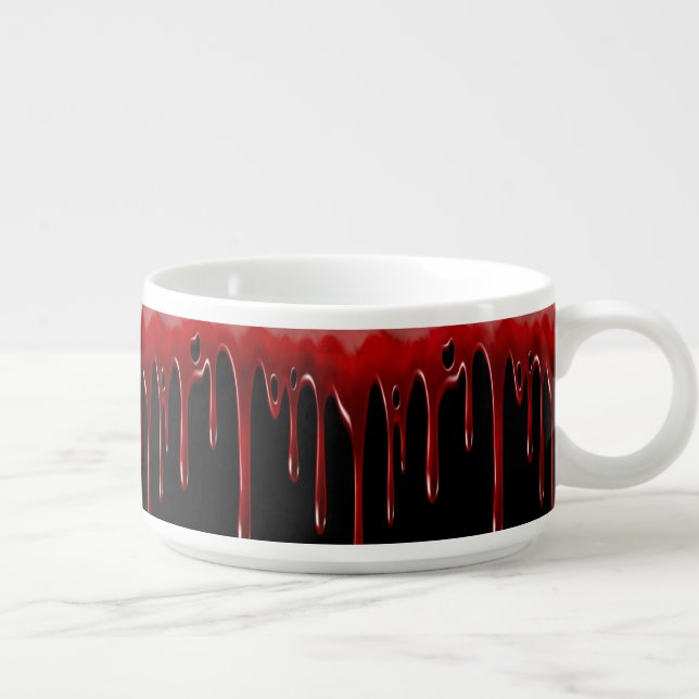 Falln Blood Drips Black Bowl (Left)