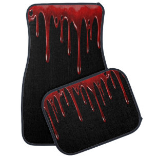 Falln Blood Drips Black Car Mat