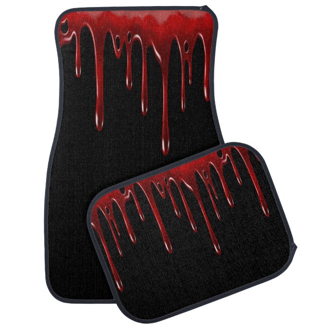 Falln Blood Drips Black Car Mat (Set)