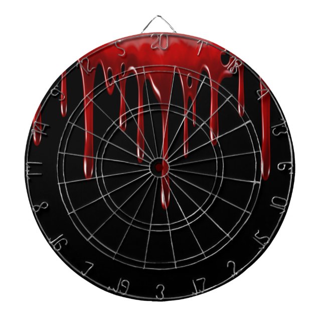 Falln Blood Drips Black Dart Board (Front)