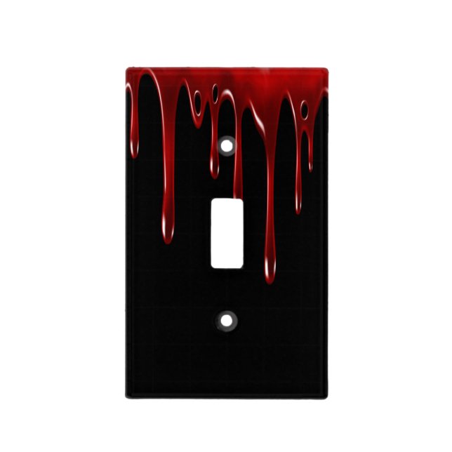 Falln Blood Drips Black Light Switch Cover (Front)