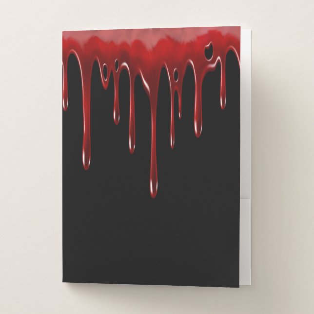 Falln Blood Drips Black Pocket Folder (Front)