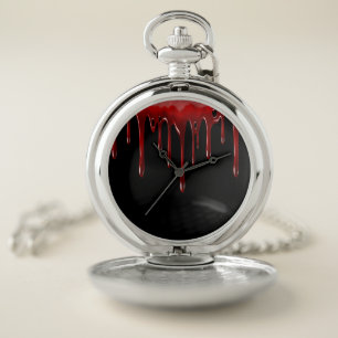 Falln Blood Drips Pocket Watch