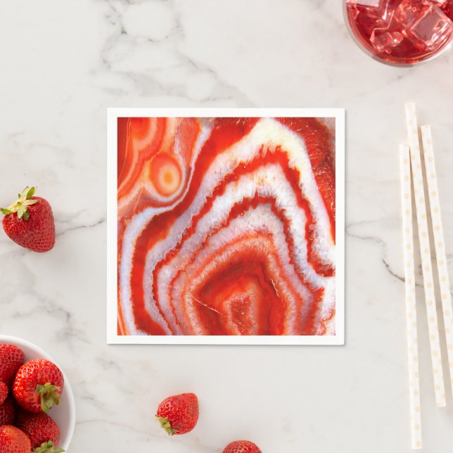 Falln Blood Orange Agate. Napkins (Insitu)