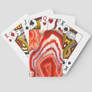 Falln Blood Orange Agate. Poker Cards