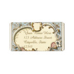 Falln Blue and Gold Victorian Frame Label