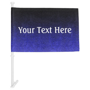 Falln Blue & Black Glitter Gradient Car Flag