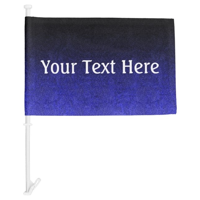 Falln Blue & Black Glitter Gradient Car Flag (Front)