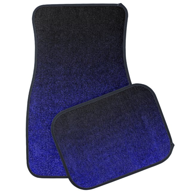 Falln Blue & Black Glitter Gradient Car Mat (Set)
