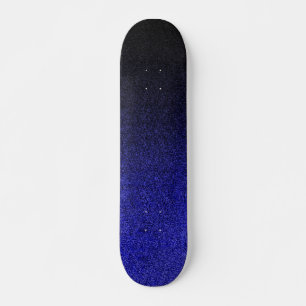 Falln Blue & Black Glitter Gradient Skateboard Deck