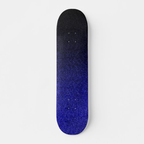Falln Blue  Black Glitter Gradient Skateboard Deck