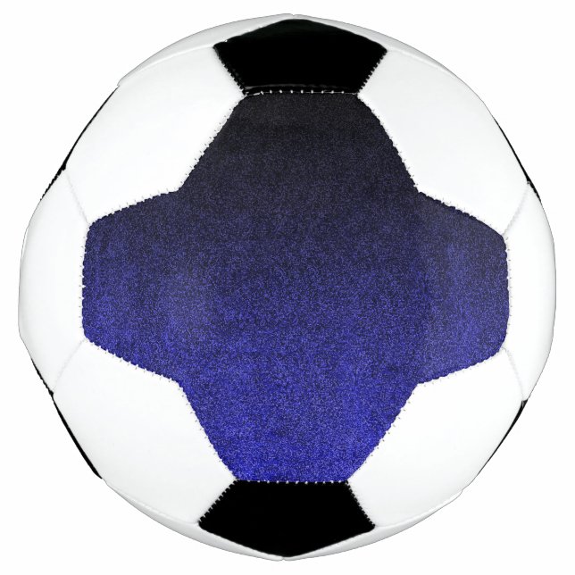 Falln Blue & Black Glitter Gradient Soccer Ball (Front)