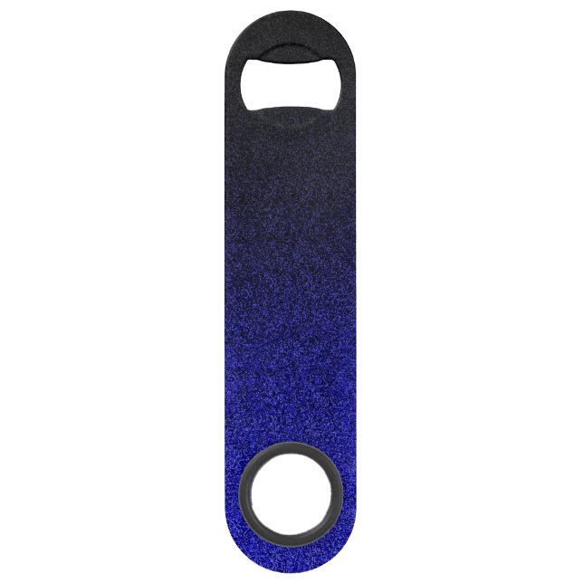 Falln Blue & Black Glitter Gradient Speed Bottle Opener (Front)