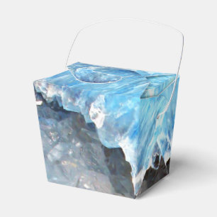 Falln Blue Crystal Geode Favor Boxes