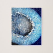 Falln Blue Crystal Geode