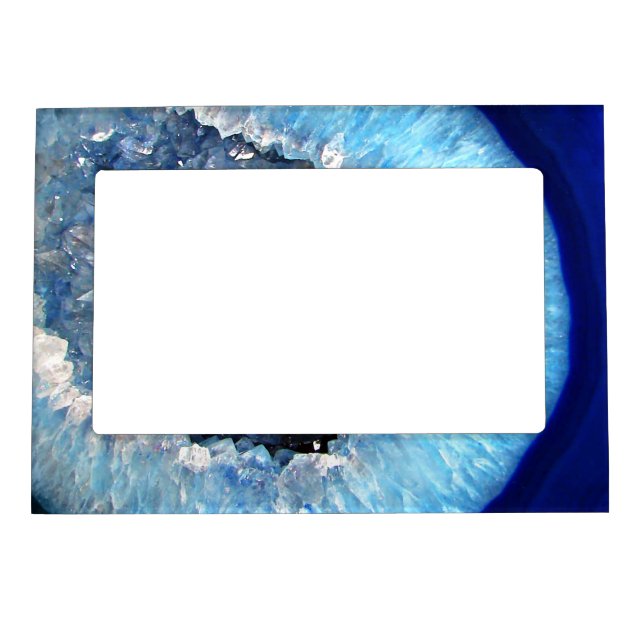 Falln Blue Crystal Geode Magnetic Picture Frame (Front)