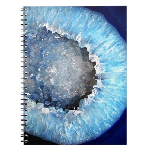Falln Blue Crystal Geode Notebook