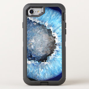 Falln Blue Crystal Geode OtterBox Defender iPhone SE/8/7 Case