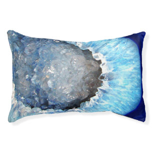Falln Blue Crystal Geode Pet Bed