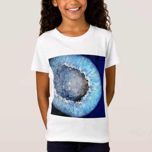 Falln Blue Crystal Geode T_Shirt