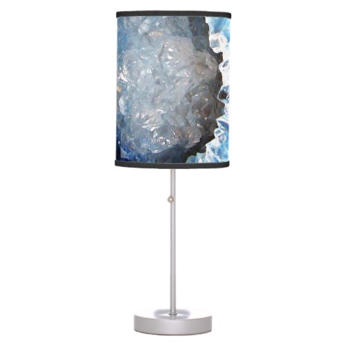 Falln Blue Crystal Geode Table Lamp