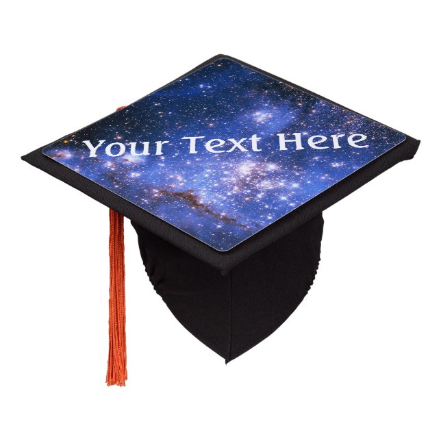 Falln Blue Embrionic Starfield Graduation Cap Topper (Angled)