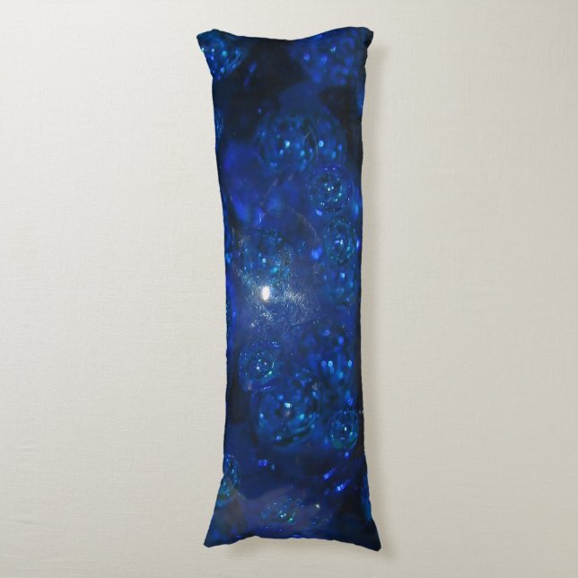 Falln Blue Glass Bubbles Body Pillow (Front Vertical)