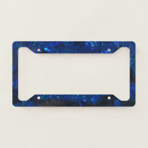 Falln Blue Glass Bubbles License Plate Frame