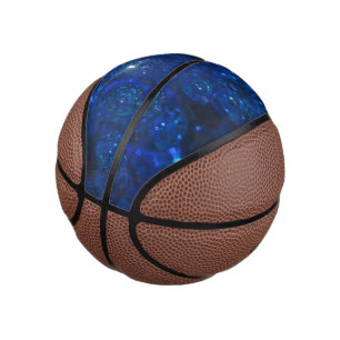 Falln Blue Glass Bubbles Mini Basketball