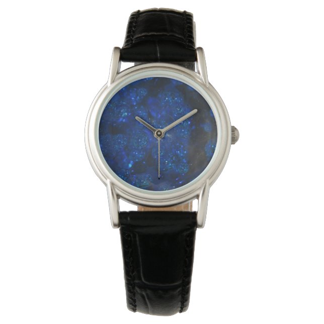 Falln Blue Glass Bubbles Watch (Front)