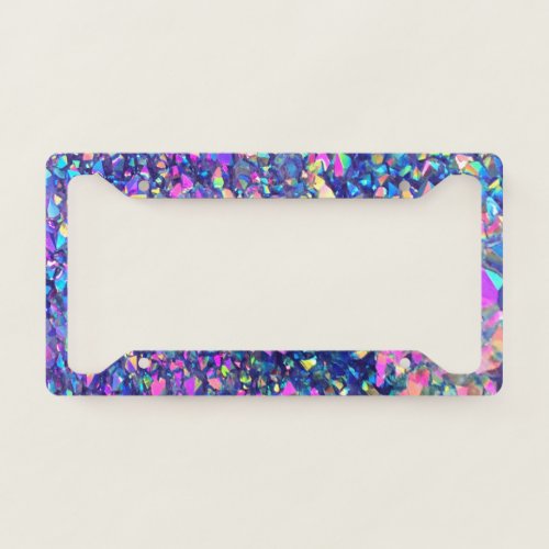 Falln Bubble Crystals License Plate Frame