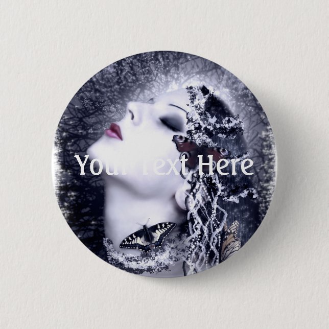 Falln Butterfly Pinback Button (Front)