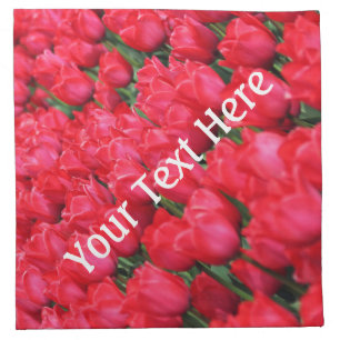 Falln Carpet of Crimson Tulips Cloth Napkin