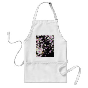Falln Cascading Pink Flowers Adult Apron
