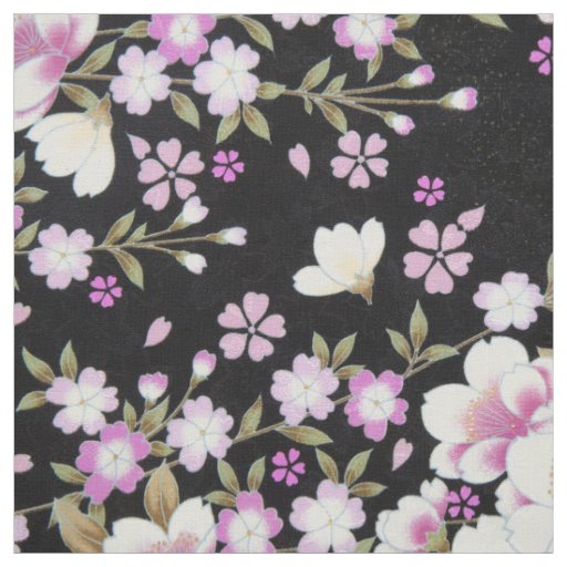 Falln Cascading Pink Flowers Fabric