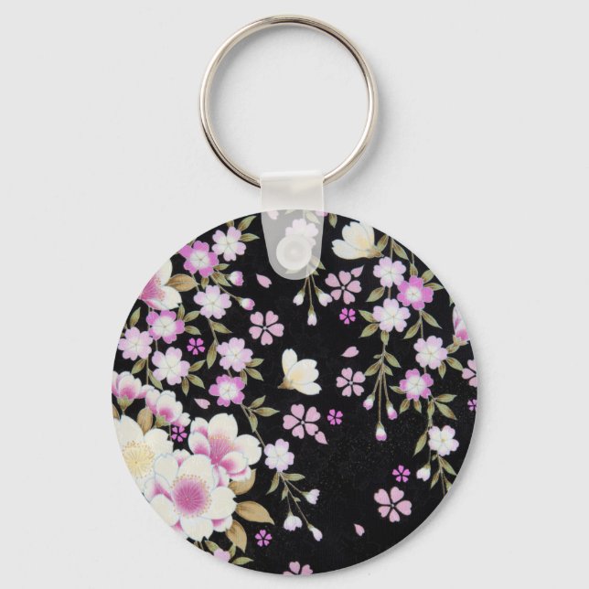 Falln Cascading Pink Flowers Keychain (Front)