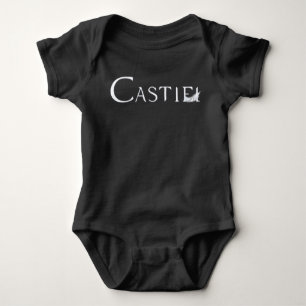 Falln Castiel Angel White Front and Back Baby Bodysuit