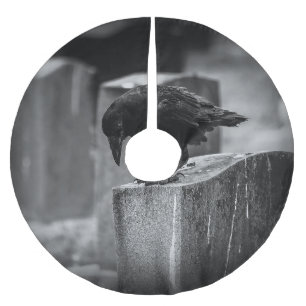 Falln Cemetery Crow Brushed Polyester Tree Skirt