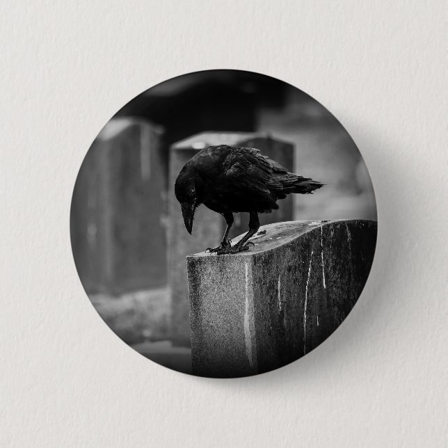 Falln Cemetery Crow Button (Front)