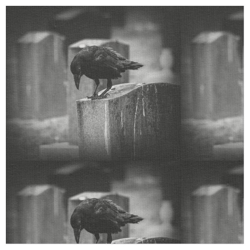 Falln Cemetery Crow Fabric