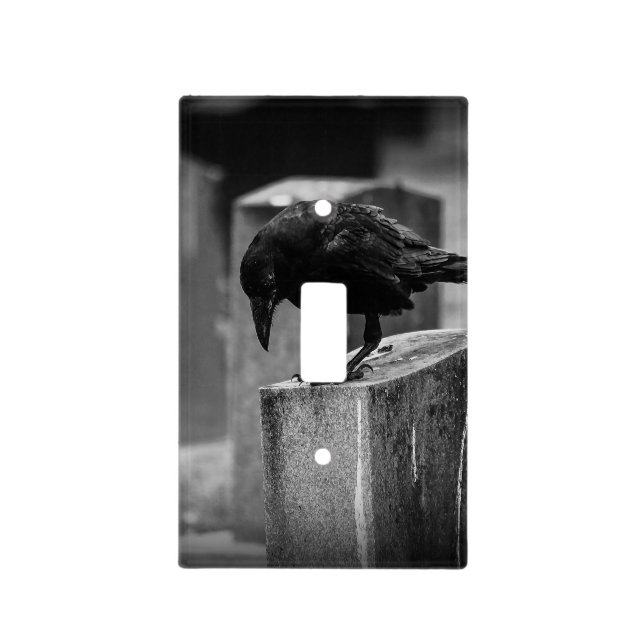Falln Cemetery Crow Light Switch Cover (Front)