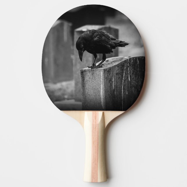 Falln Cemetery Crow Ping Pong Paddle (Front)