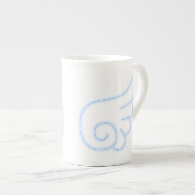 Falln Chibi Angel Wings Bone China Mug (Front Right)