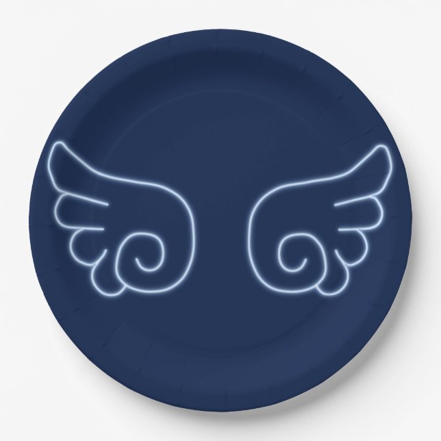 Falln Chibi Angel Wings Paper Plates (Front)