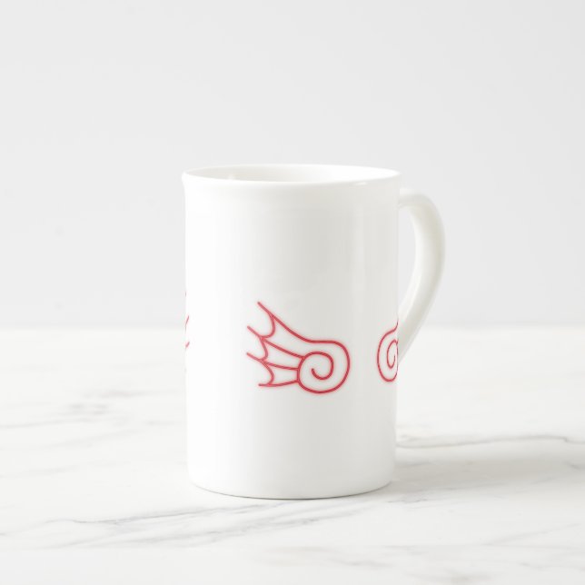Falln Chibi Demon Wings Bone China Mug (Front Right)
