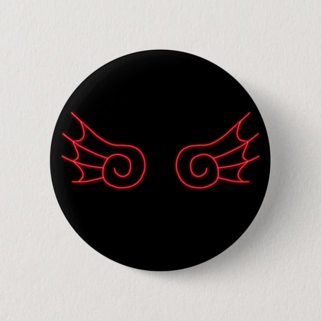 Falln Chibi Demon Wings Button (Front)